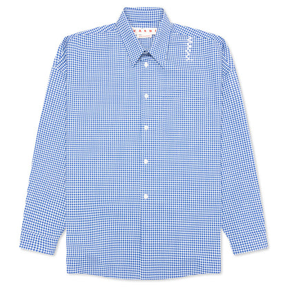 Checked Wool Shirt - Blue/White