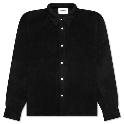 Mohair Overshirt Shirt - Black
