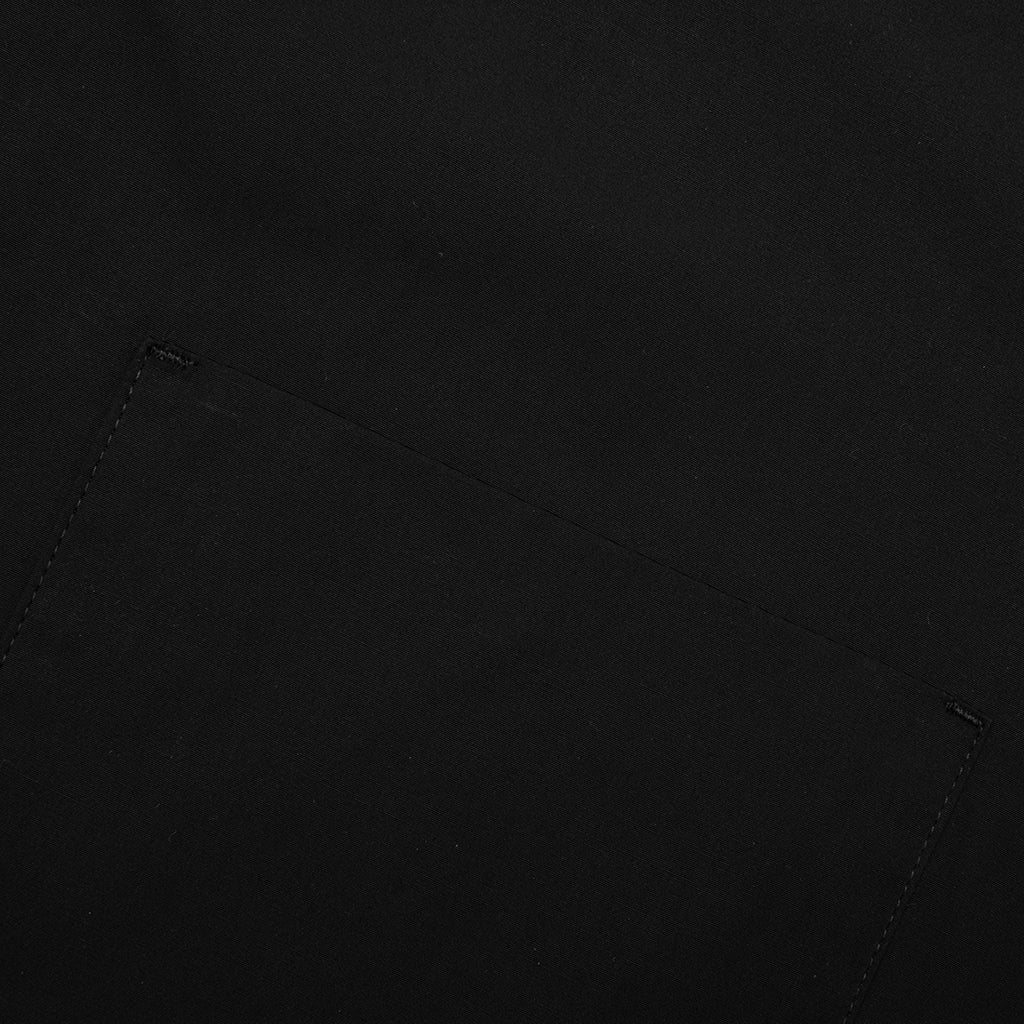 Glass Finish Cotton Poplin Shirt - Black