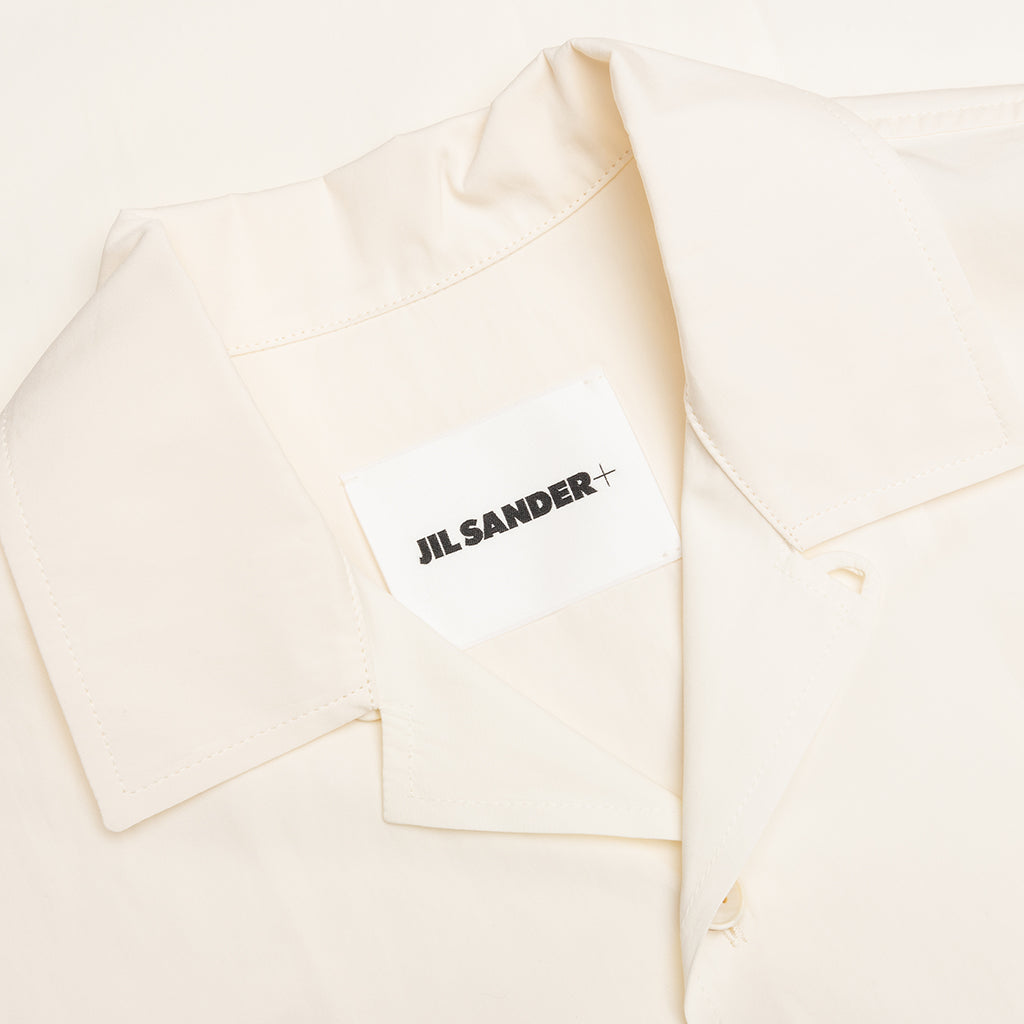Glass Finish Cotton Poplin Shirt - Eggshell