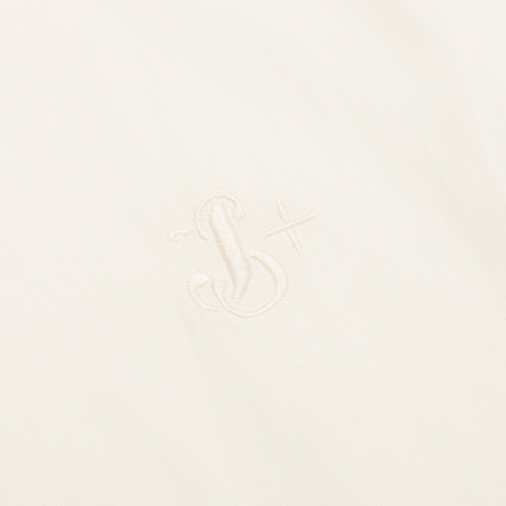Glass Finish Cotton Poplin Shirt - Eggshell