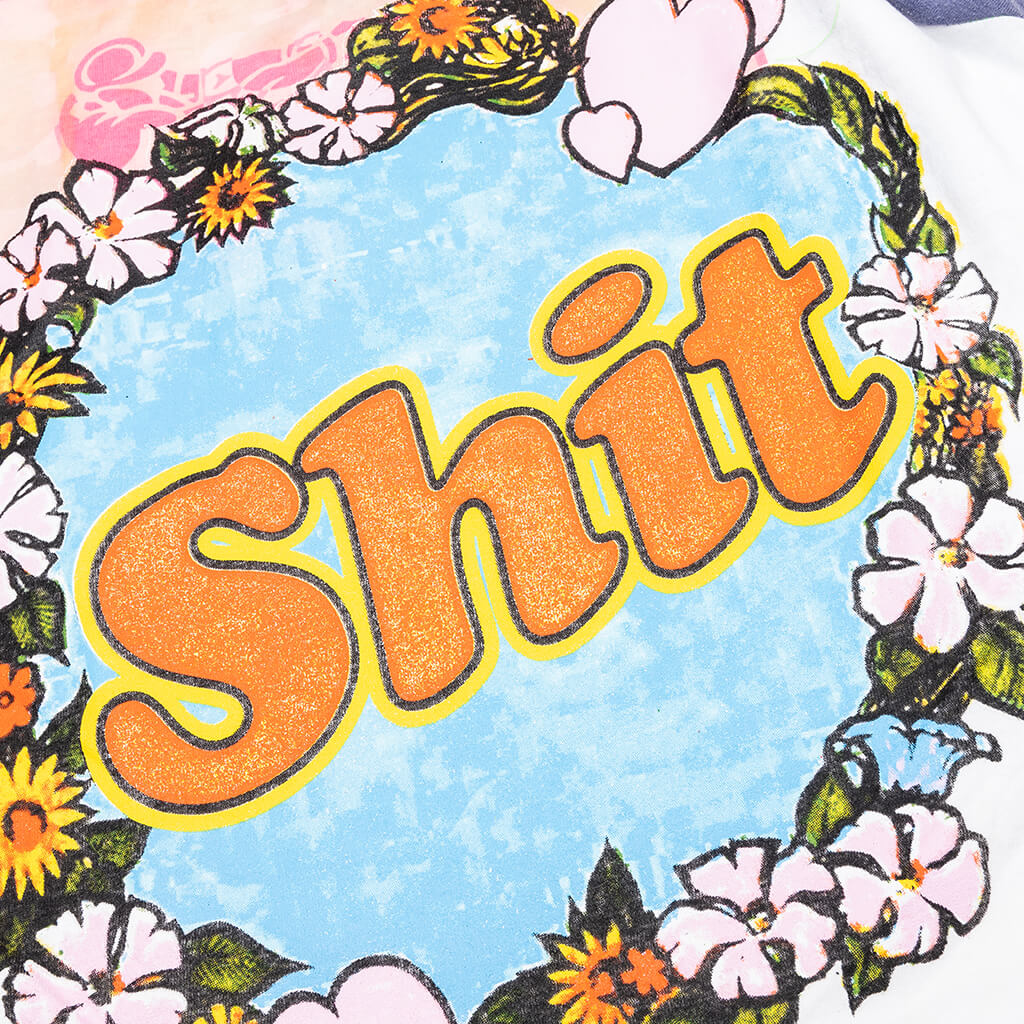 Shit Fuck Raglan Tee Shirt - Multi