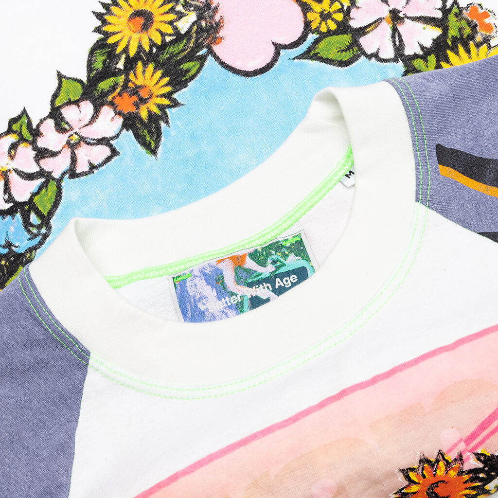 Shit Fuck Raglan Tee Shirt - Multi