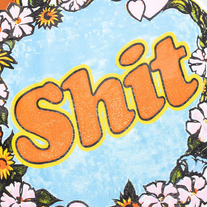 Shit Fuck Raglan Tee Shirt - Multi