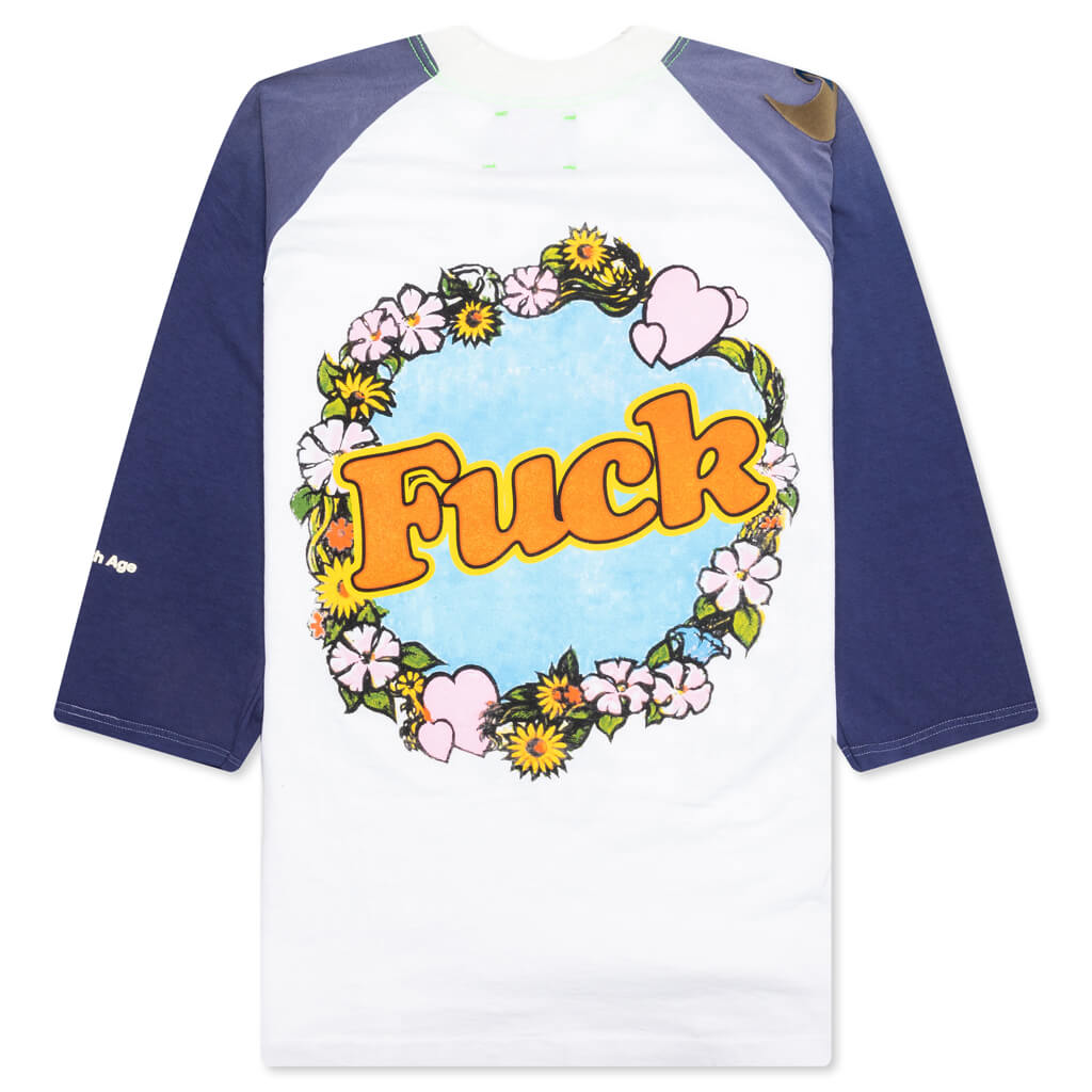 Shit Fuck Raglan Tee Shirt - Multi