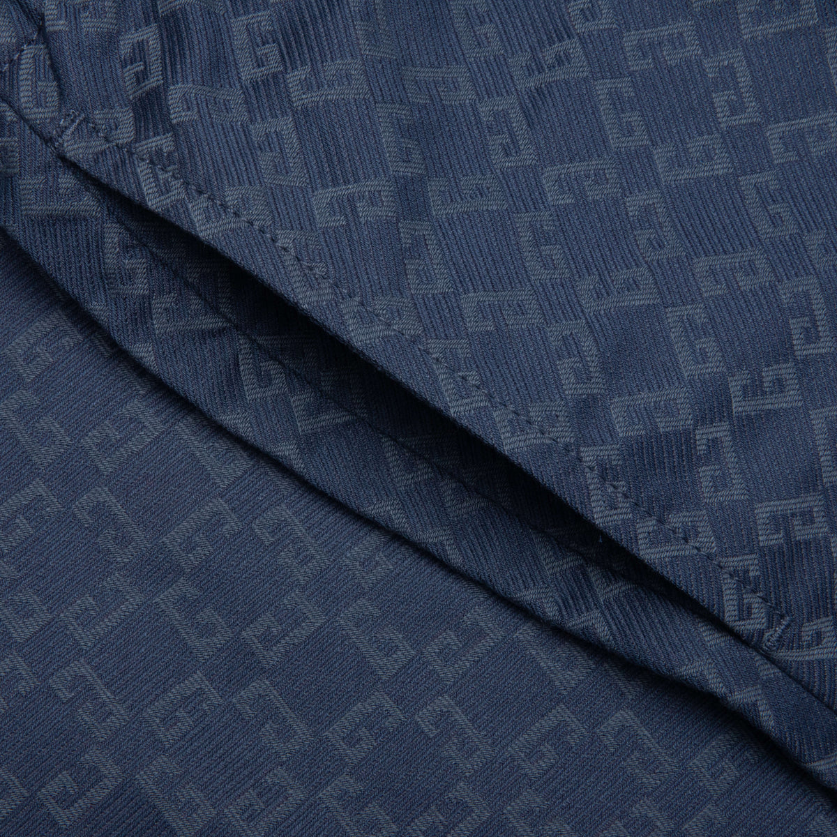 Shiny Monogram 72 Denim Bermuda Shorts - Grey/Blue