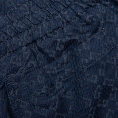 Shiny Monogram 72 Denim Bermuda Shorts - Grey/Blue