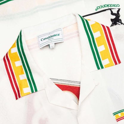 Short Sleeve Cuban Collar Shirt - White