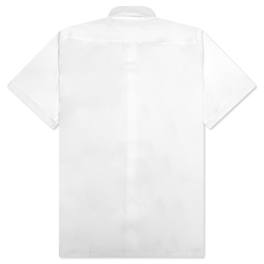 Short Sleeve Military Shirt - White