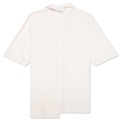 Short Sleeves Asymetric Shirt - Chalk