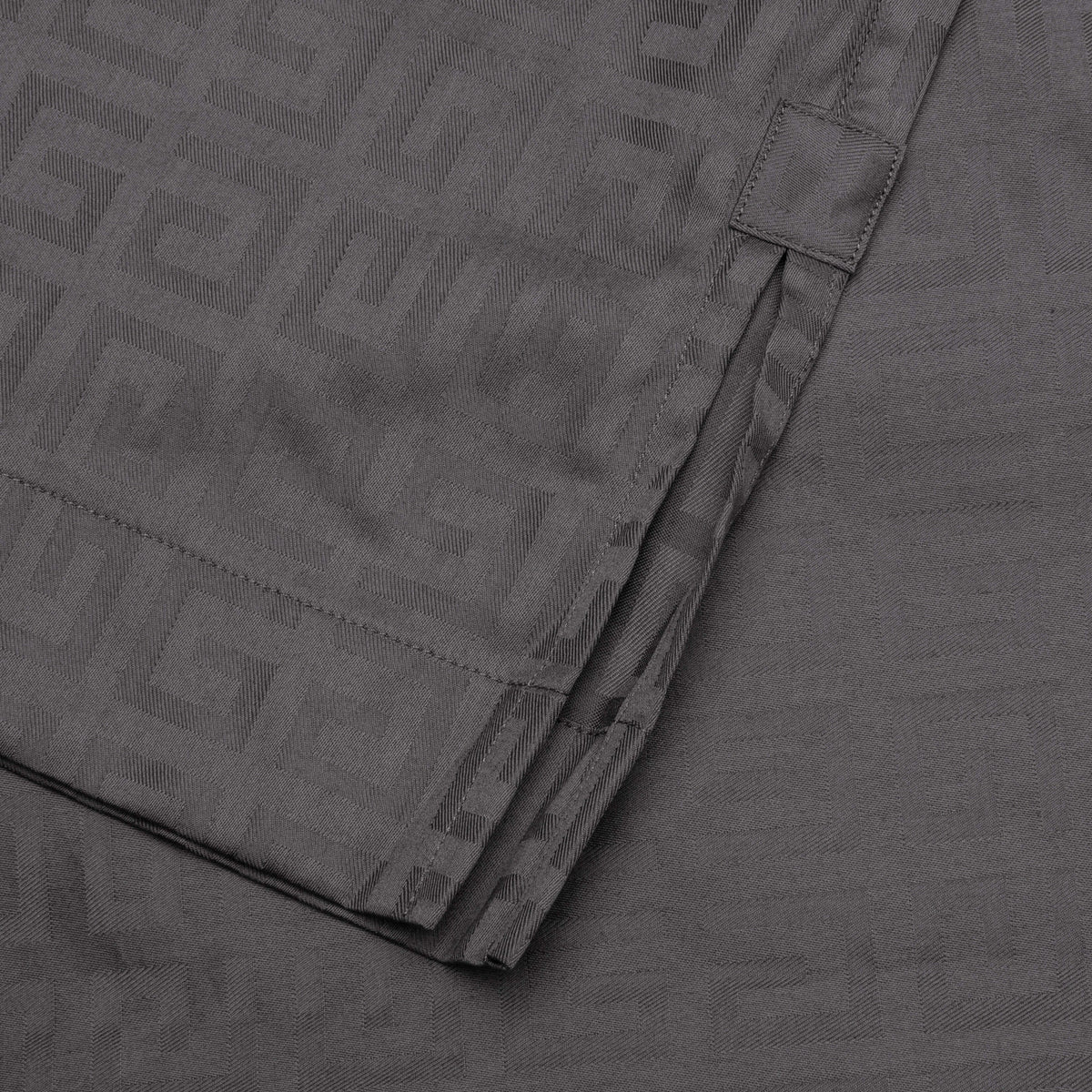 Short Sleeves Boxy Fit Zipped Shirt - Titanium