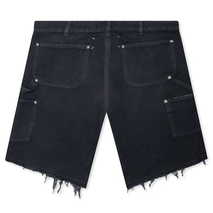 Stud Denim Shorts - Grey