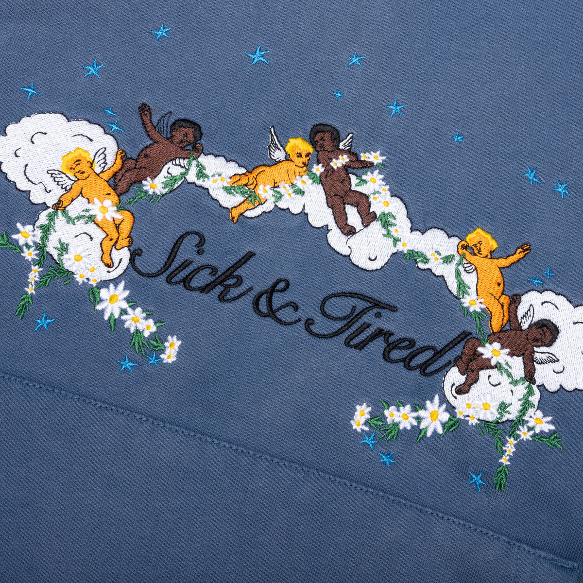 Sick And Tired Vintage Hoodie - Blue