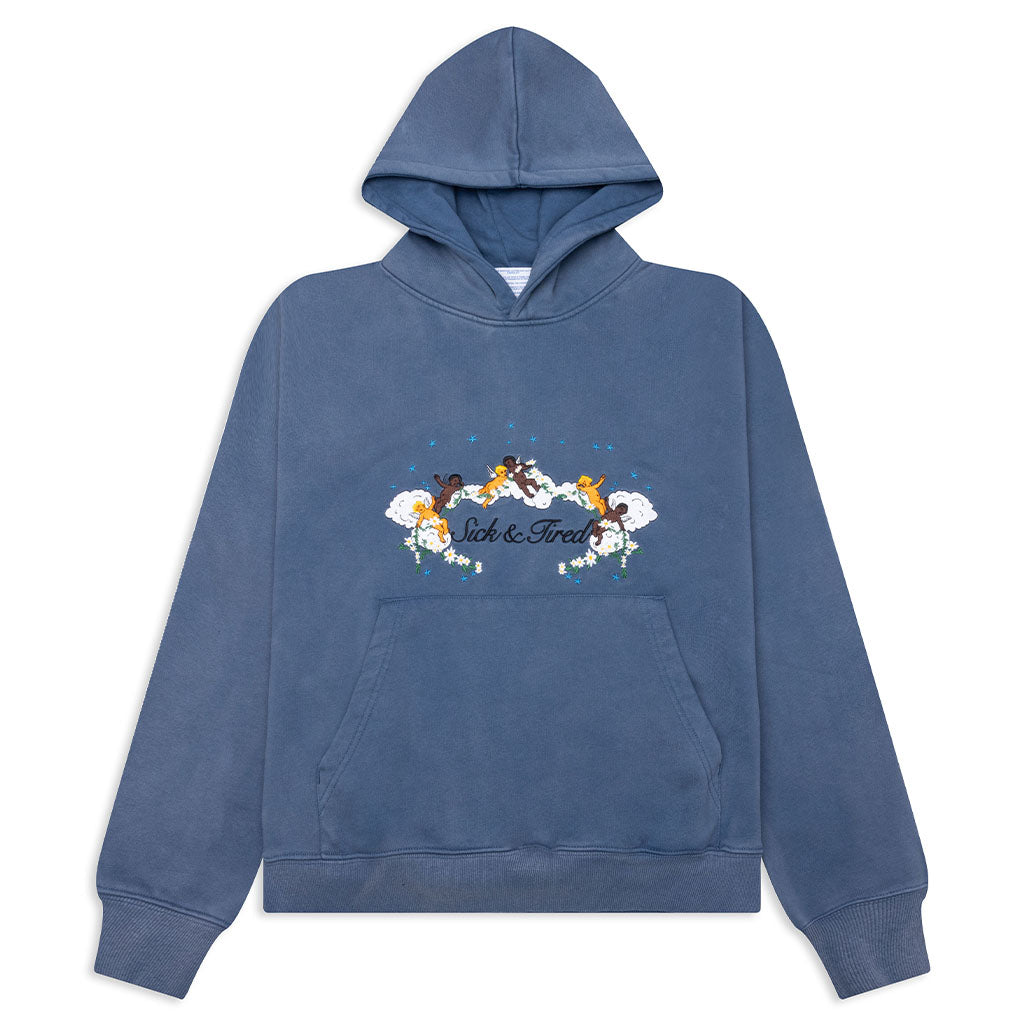 Sick And Tired Vintage Hoodie - Blue