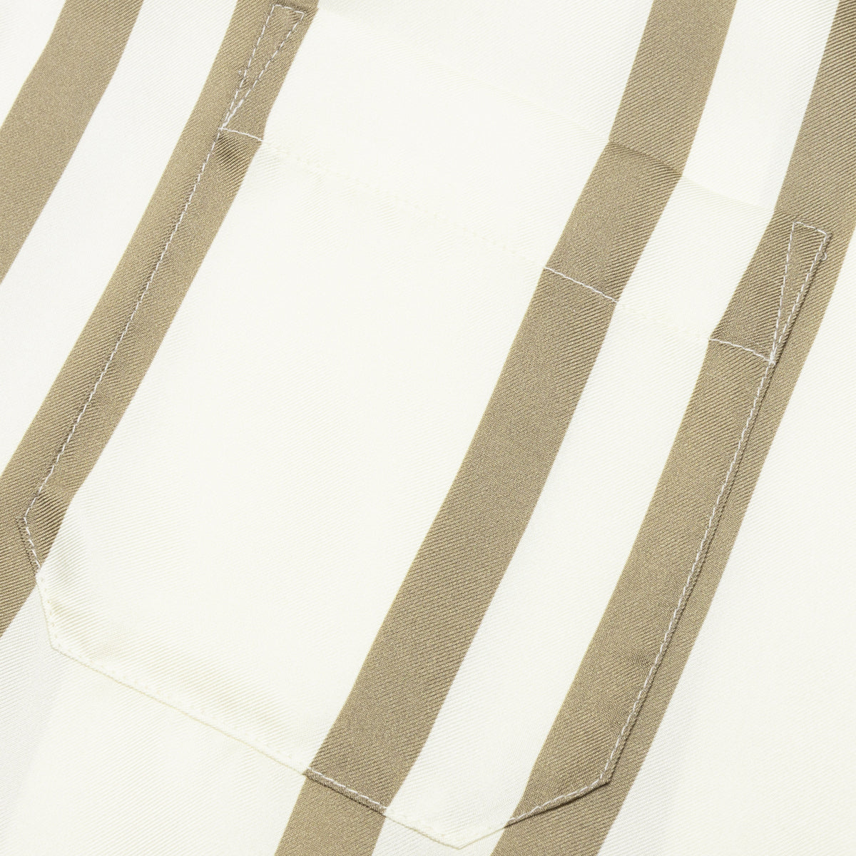 Silk S/S Button Up - Bark Stripe/Salt