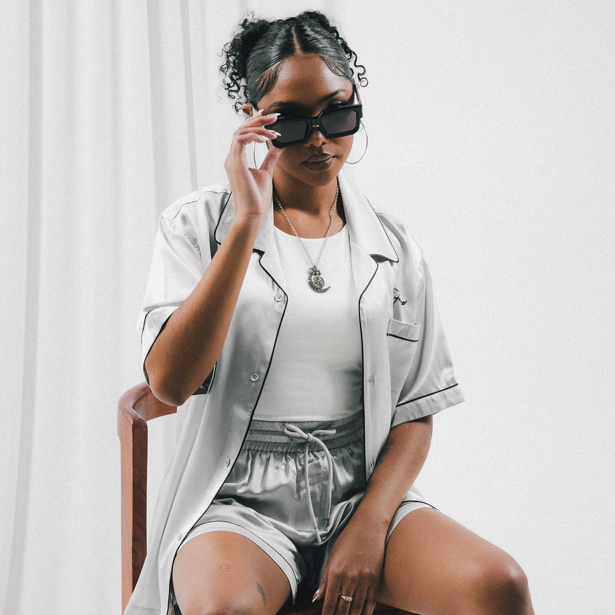 Jean Silk Short - Green