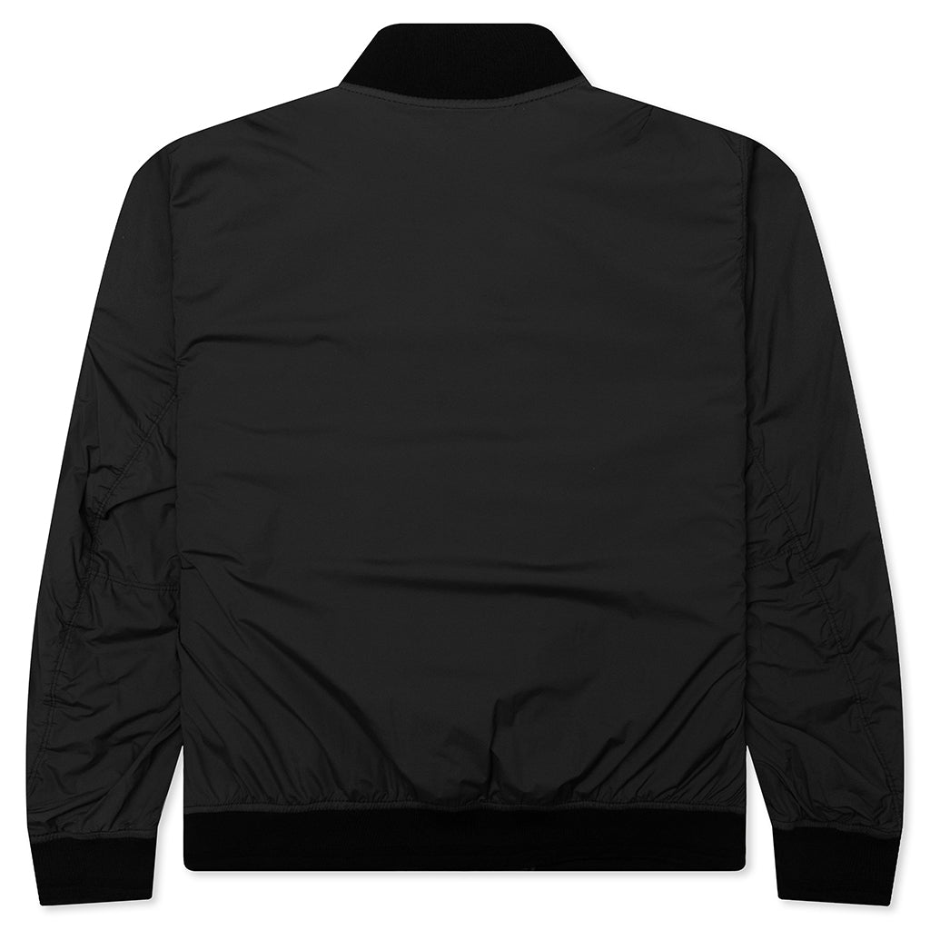 Skin Touch Nylon Bomber Jacket - Charcoal
