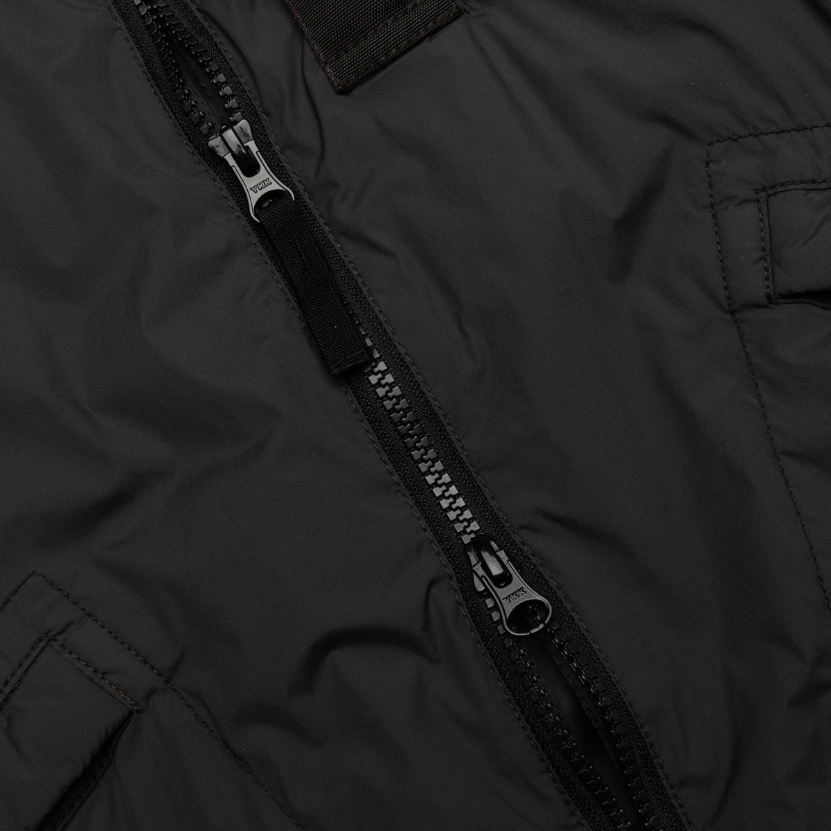 Skin Touch Nylon Bomber Jacket - Charcoal