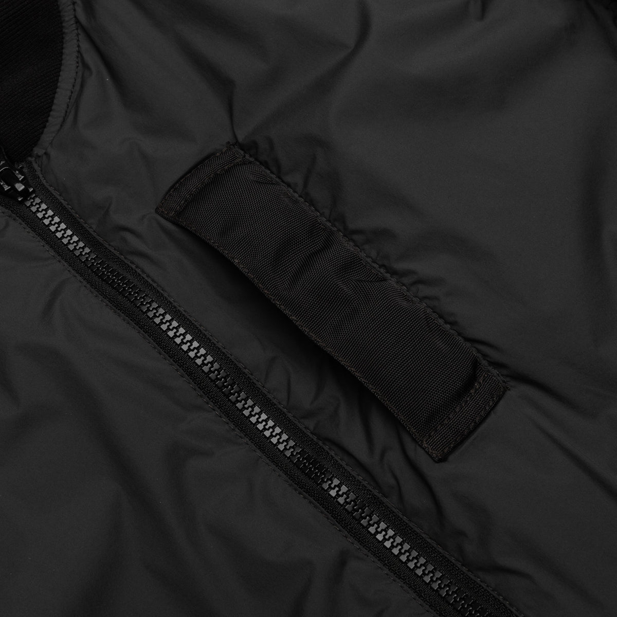 Skin Touch Nylon Bomber Jacket - Charcoal