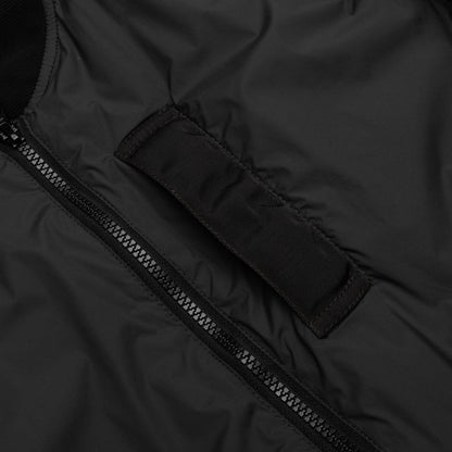 Skin Touch Nylon Bomber Jacket - Charcoal