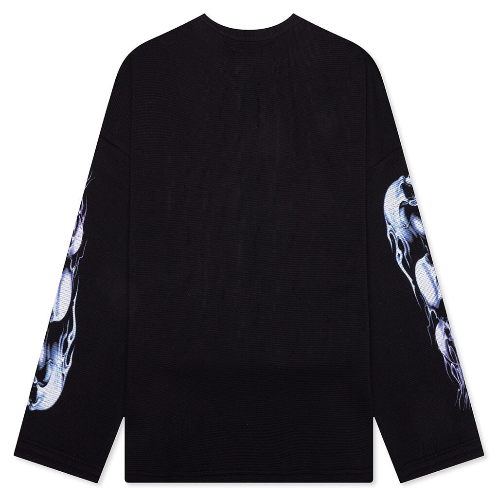 Skull L/S Tee - Black/Silver