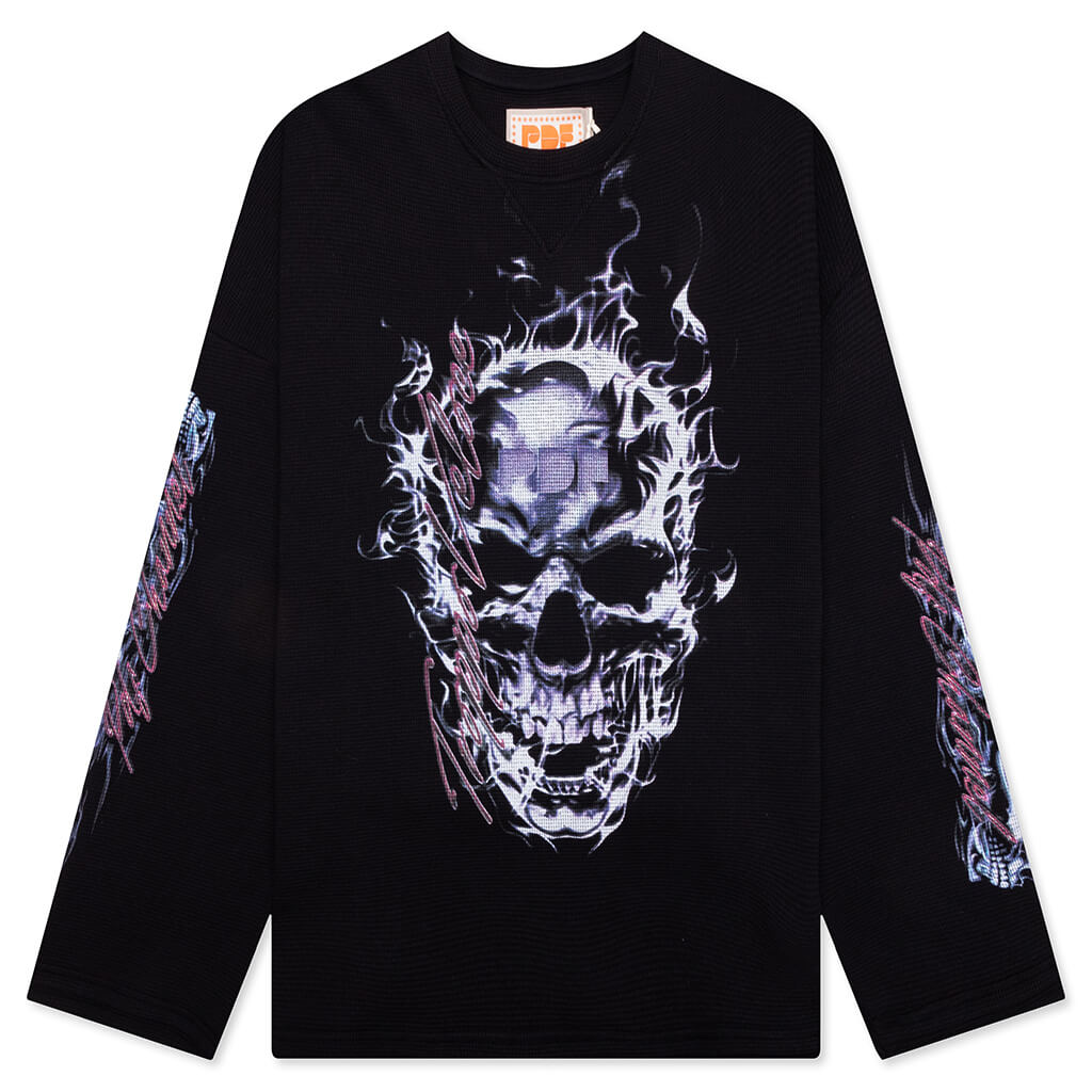 Skull L/S Tee - Black/Silver