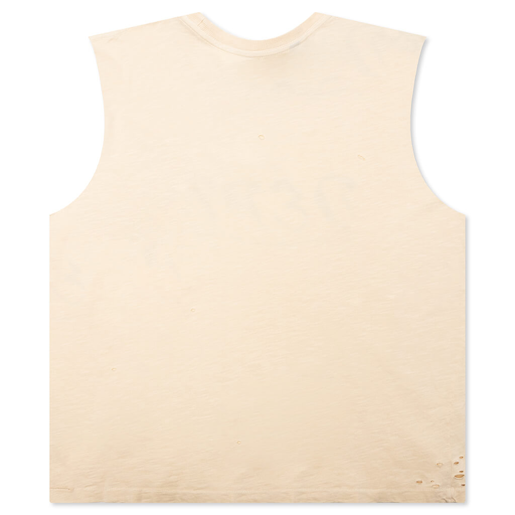 Sleeveless Crew Tee - Archival White