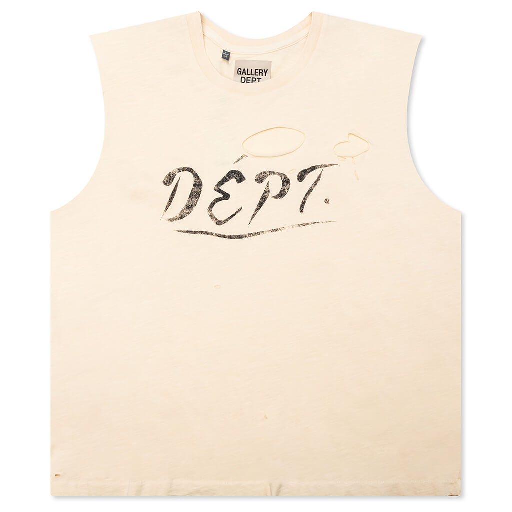 Sleeveless Crew Tee - Archival White