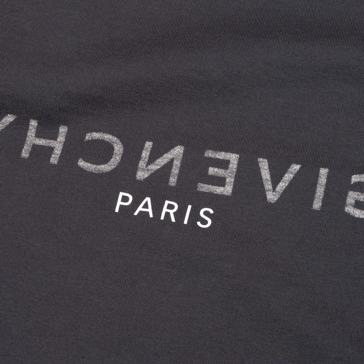 Slim Fit Reverse Print T-Shirt - Charcoal