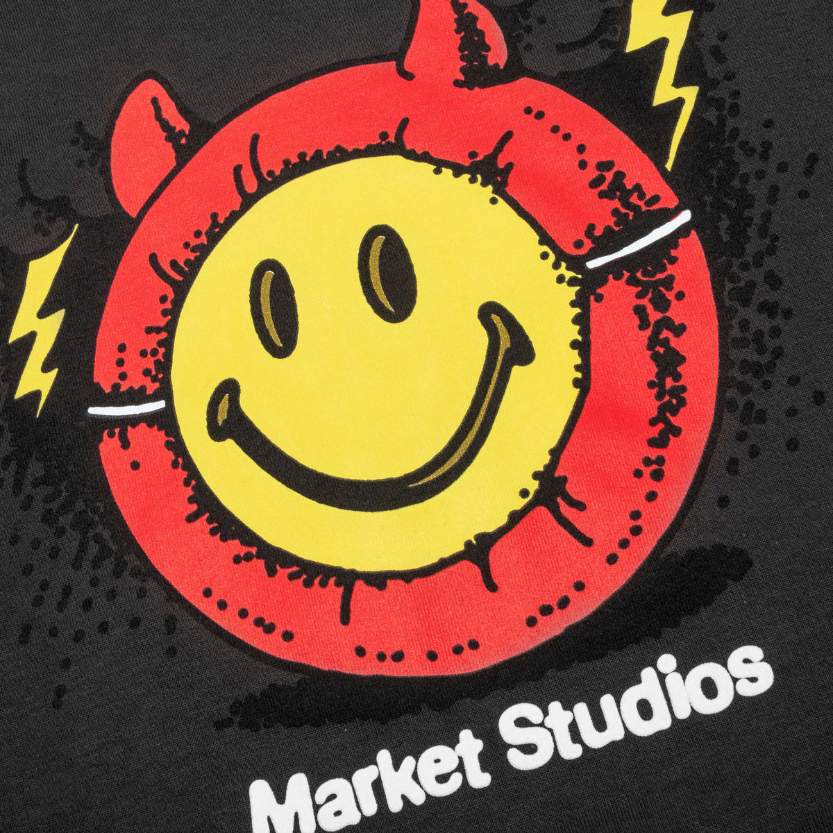 Smiley Masked T-Shirt - Washed Black