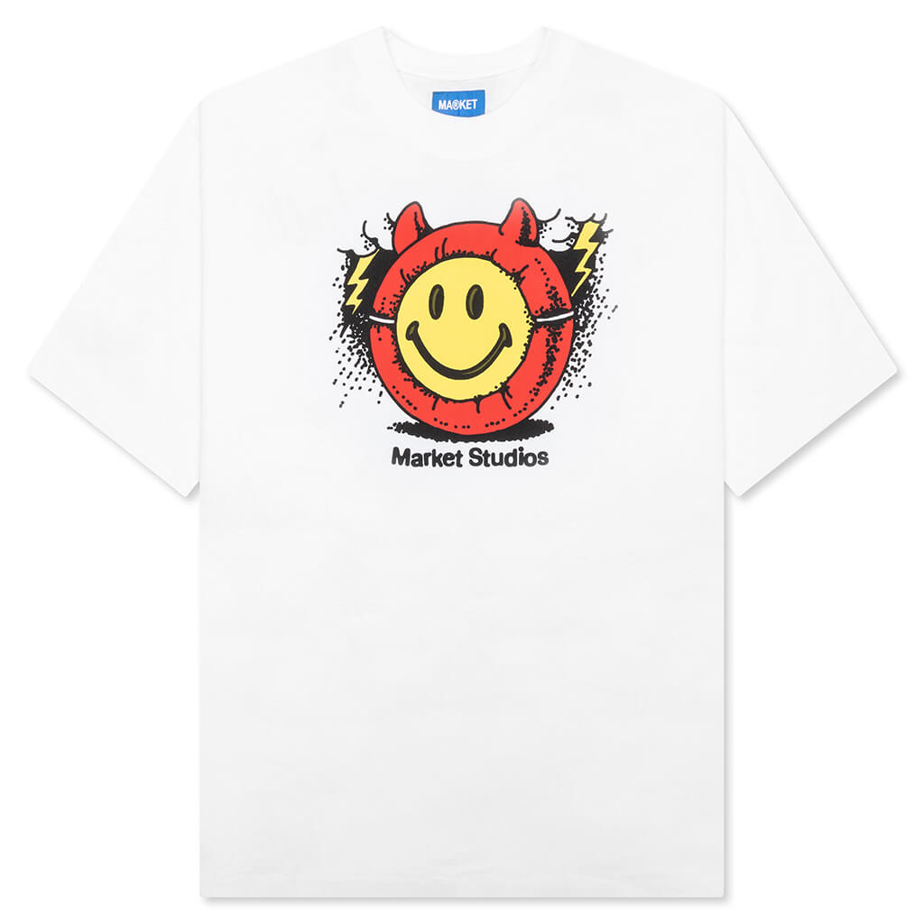 Smiley Masked T-Shirt - White