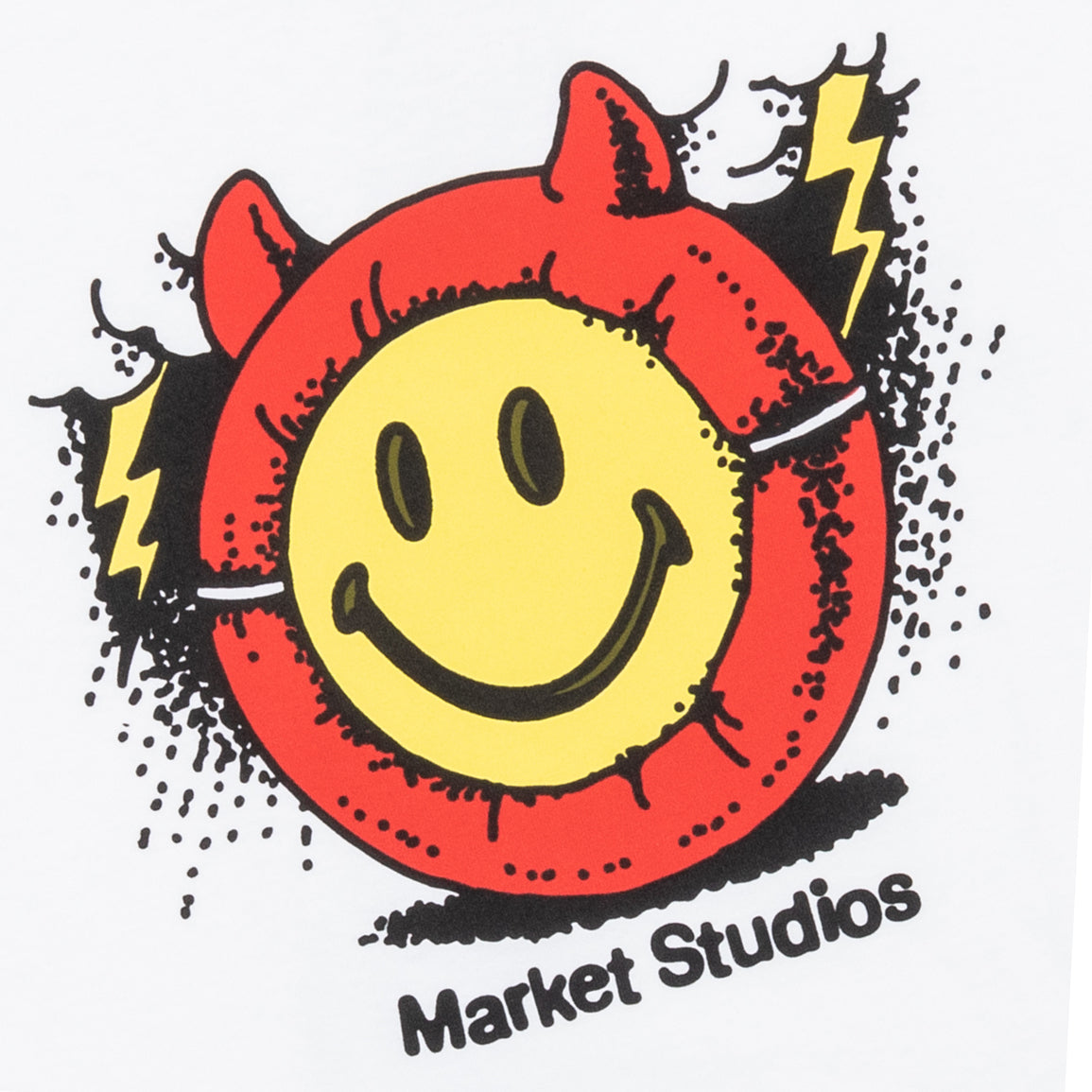 Smiley Masked T-Shirt - White