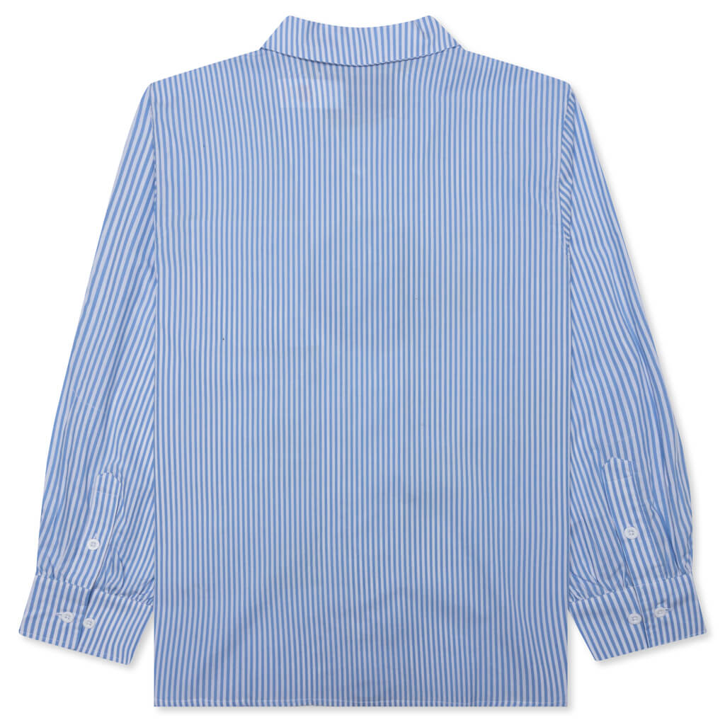 Solutions Button Up Shirt - Blue Stripe