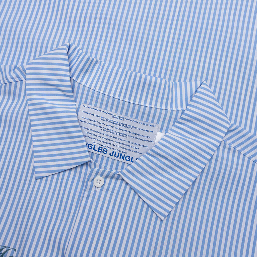 Solutions Button Up Shirt - Blue Stripe