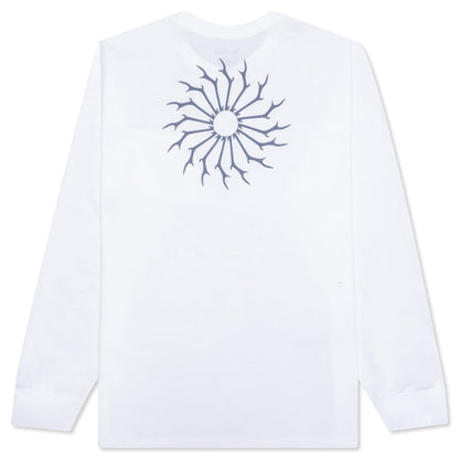 L/S Round Pocket Tee - White
