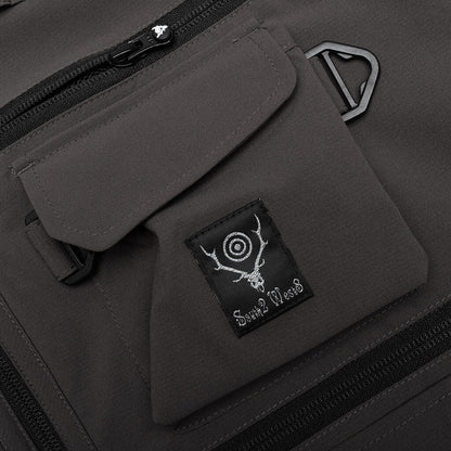 Multi-Pocket Zipped 2 Way Jacket - Charcoal