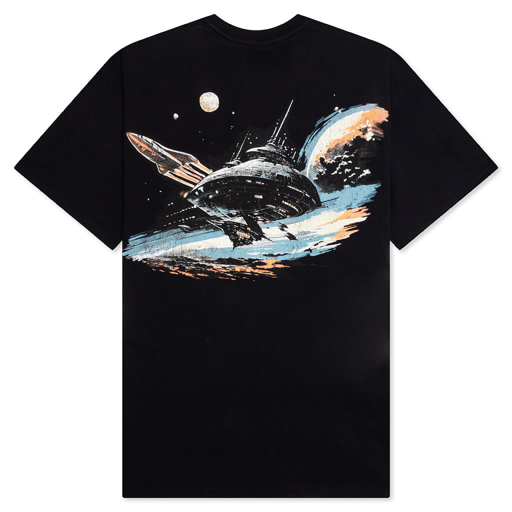 Space Runner S/S Knit Oversized Fit Shirt - Black