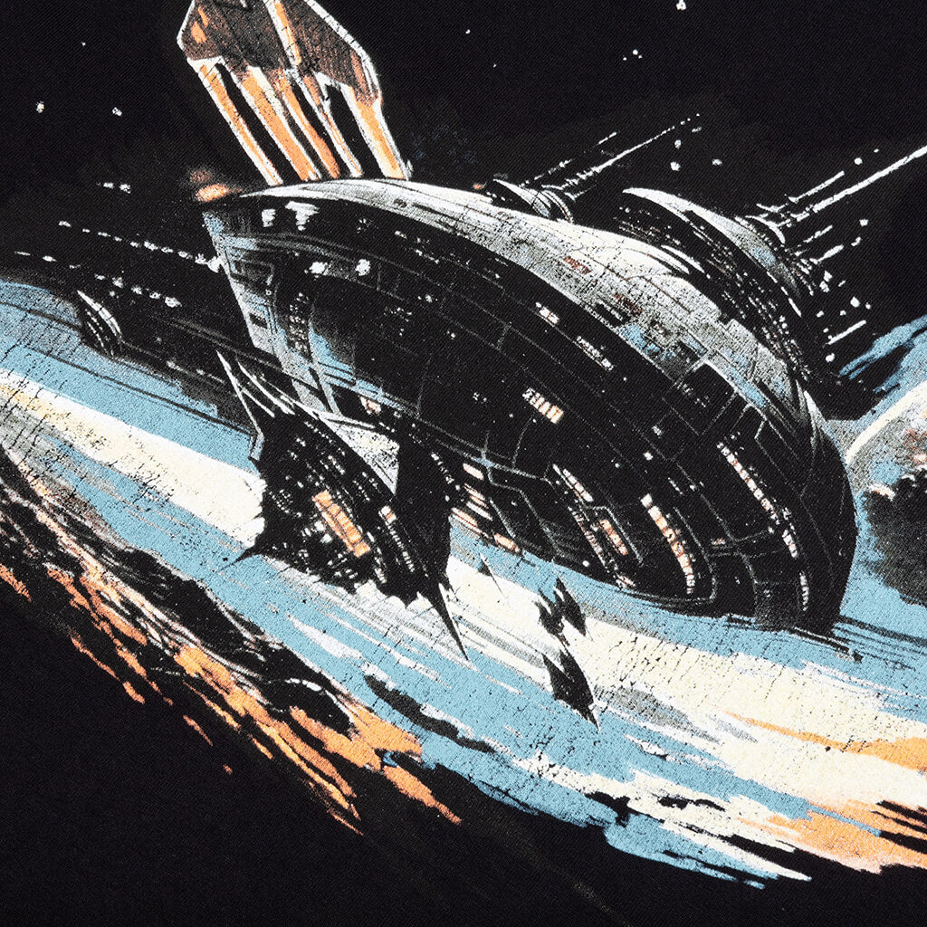 Space Runner S/S Knit Oversized Fit Shirt - Black