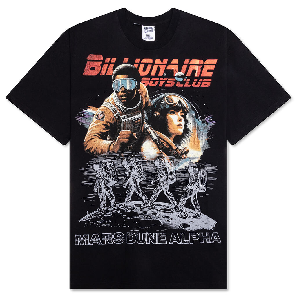 Space Runner S/S Knit Oversized Fit Shirt - Black