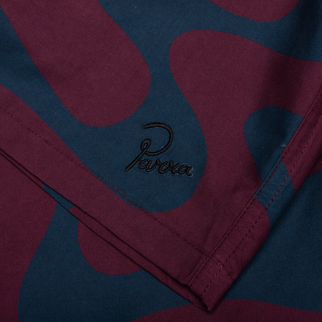 Splashed Swim Shorts - Burgundy