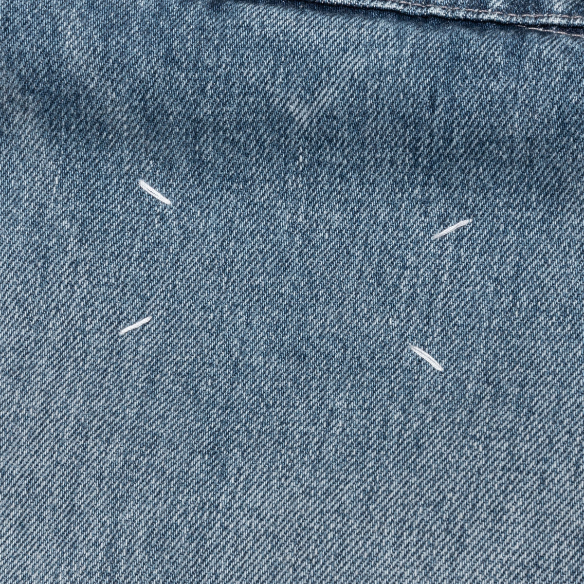 Denim Jacket with Corduroy Collar - Light Blue