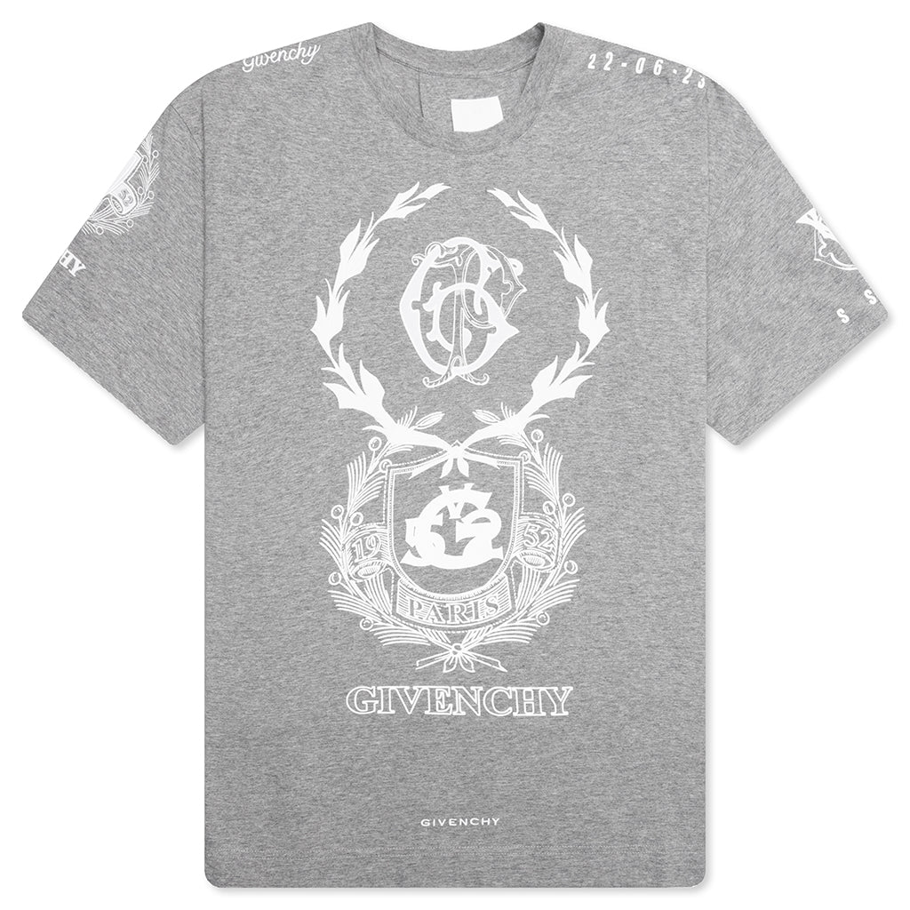 Crest T-Shirt - Light Grey Melange