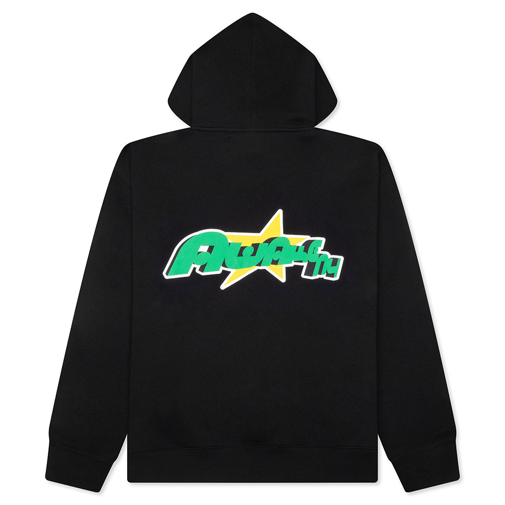 Star A Zip Up Hoodie - Black