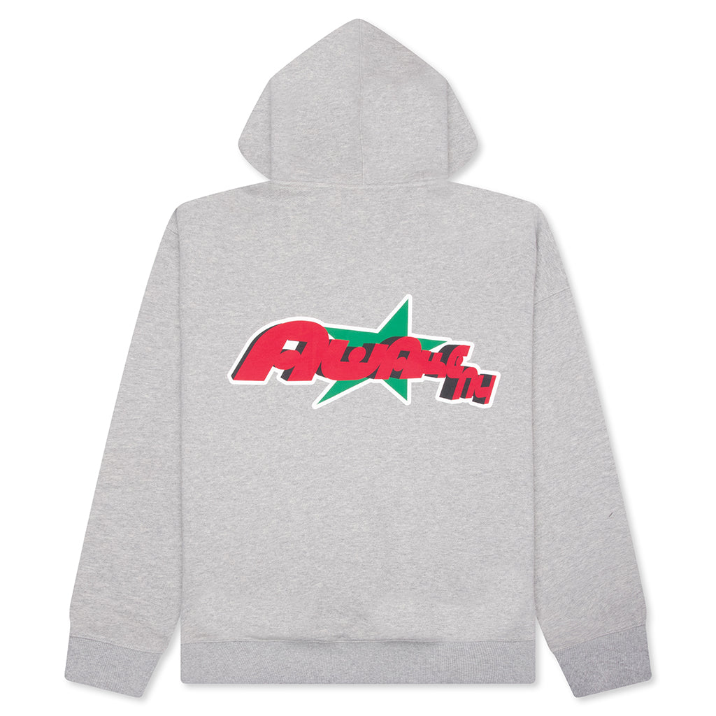 Star A Zip Up Hoodie - Heather Grey