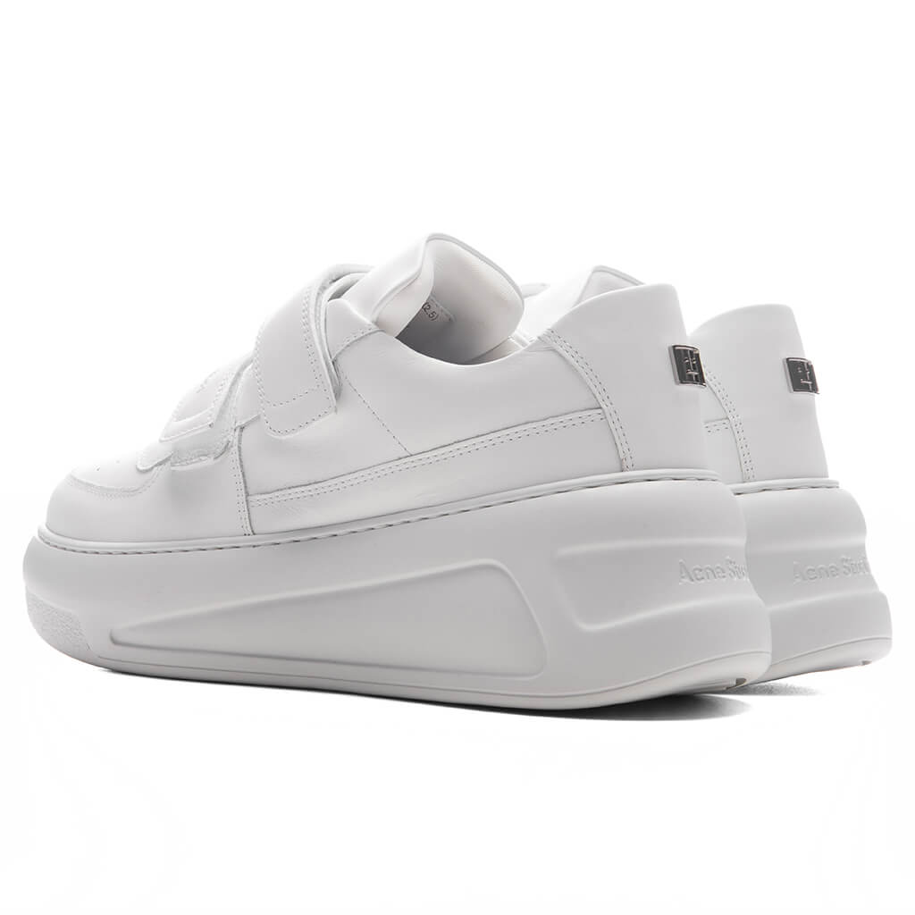Velcro Strap Platform Sneakers - Optic White