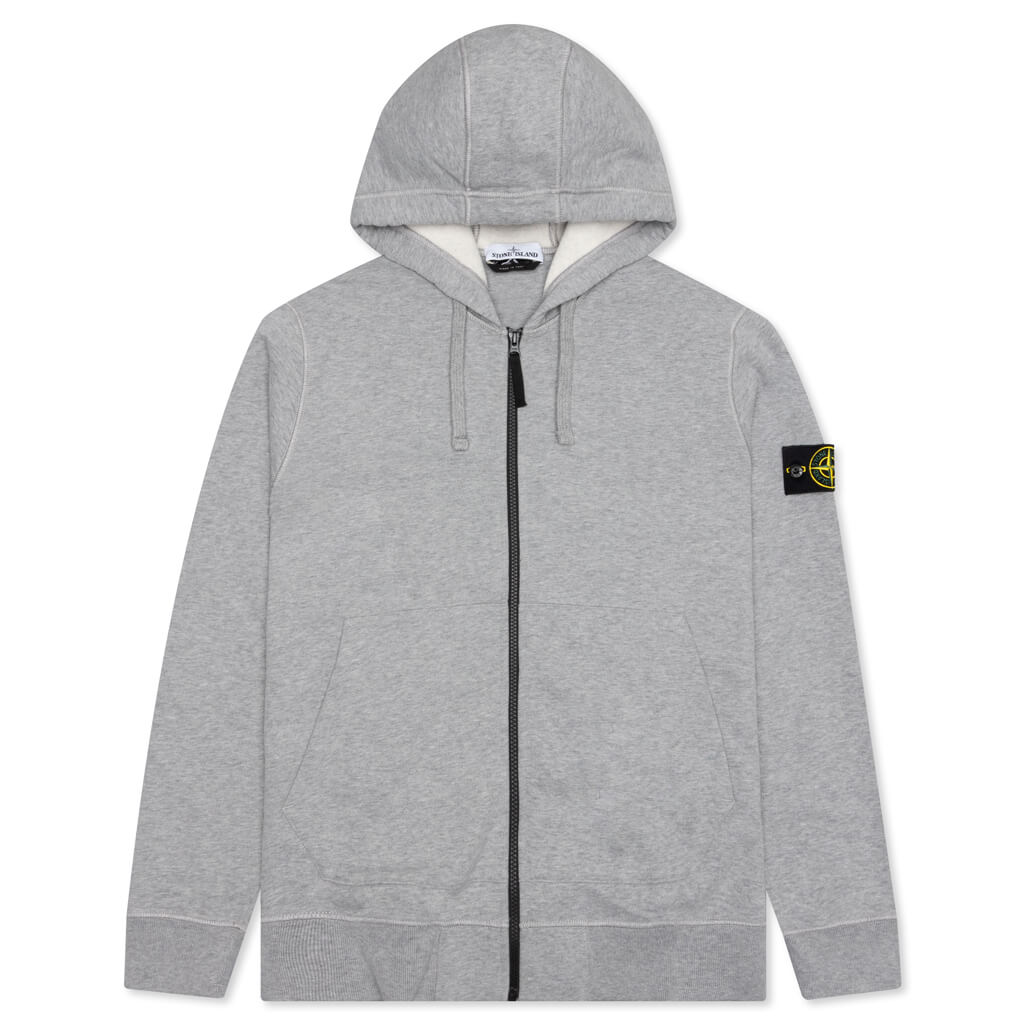 Hooded Full Zip Sweatshirt 64220 - Melange Grey