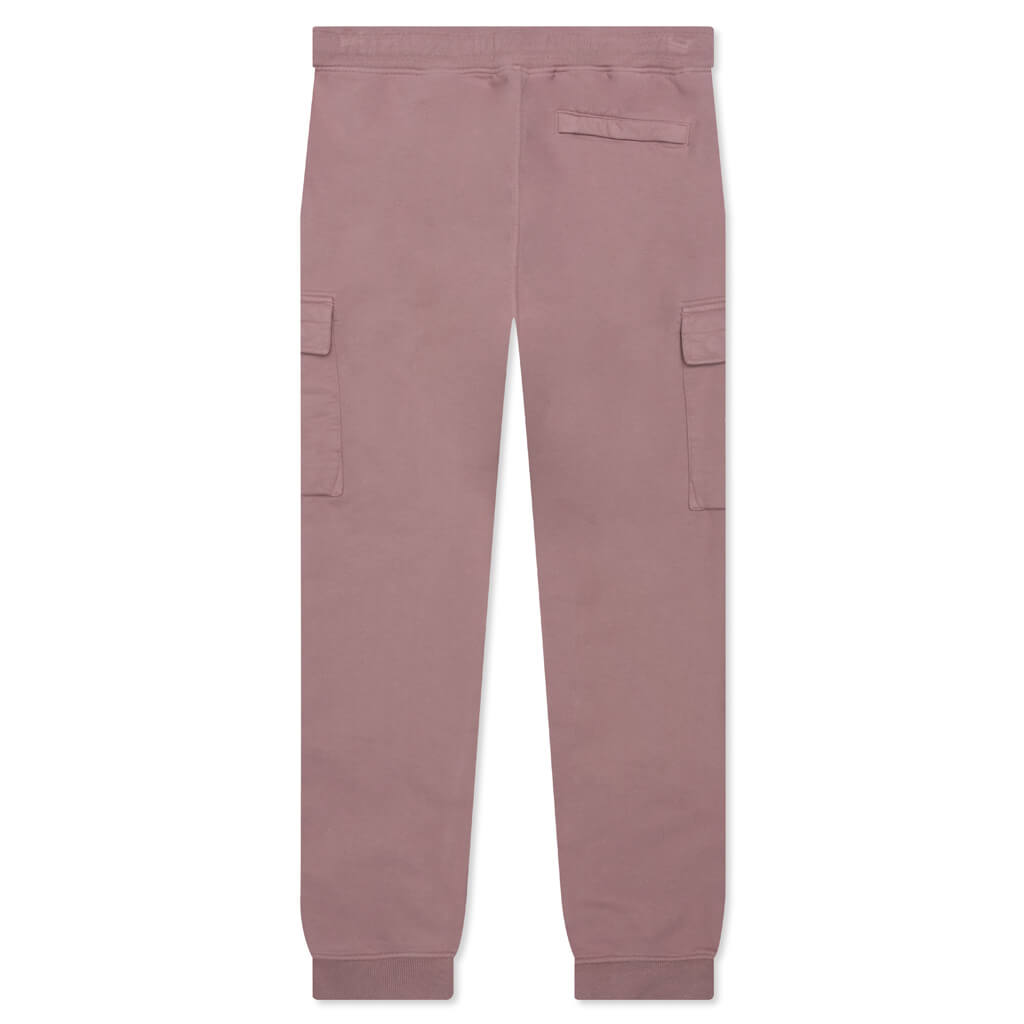 Brushed Cargo Fleece Pants - Red Onion