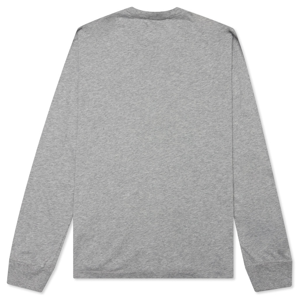 Patch Logo L/S Tee - Melange Grey