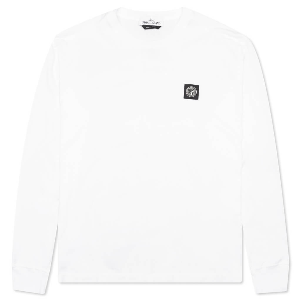 Patch Logo L/S Tee - White