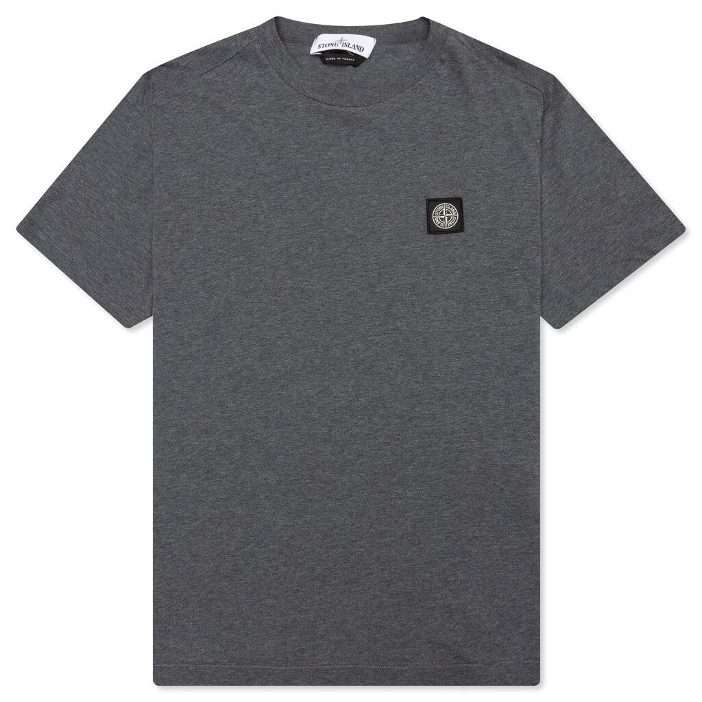 Patch Logo S/S Tee - Melange Dark Grey